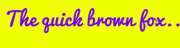 Image with Font Color 7400FF and Background Color F0FF00